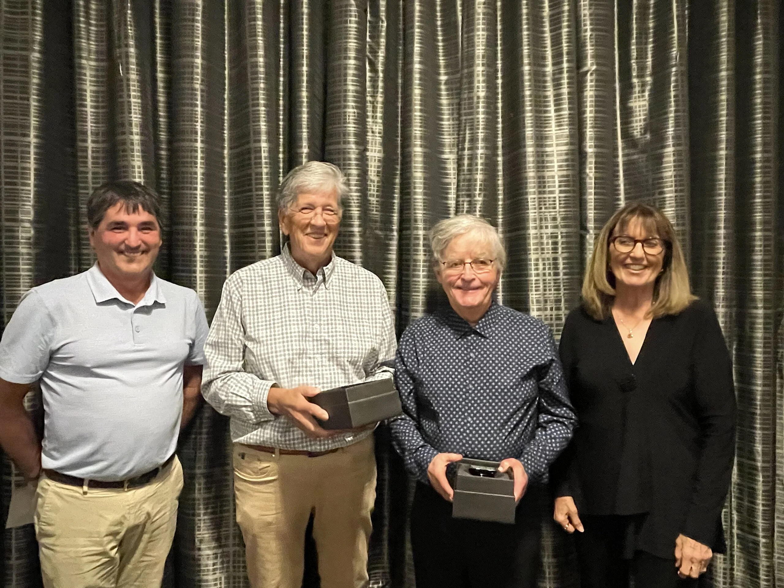 The URVH Foundation inaugural co-chairs and co-founders with the current co-chairs at their recent AGM in September. From left, URVH Foundation co-chair Andy Lenehan, Dr. Bill Mutrie, Dr. Wayne McLaughlin, and Co-Chair Betty Lou Craig. (Theresa Blackburn photo)