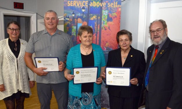 Rotary of Perth-Andover honours three volunteers with Paul Harris Fellowships