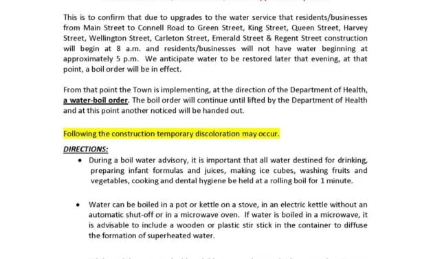 No water/boil-water order and traffic disruptions in Woodstock Monday