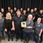 Canterbury Fire Department Ladies Auxiliary presents firefighters with AED