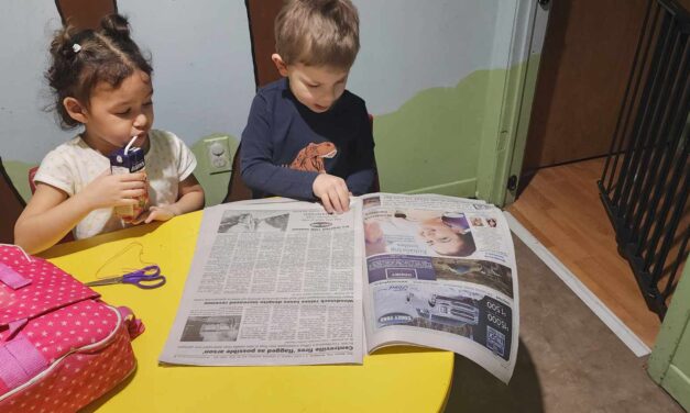 Never too young to start reading the paper