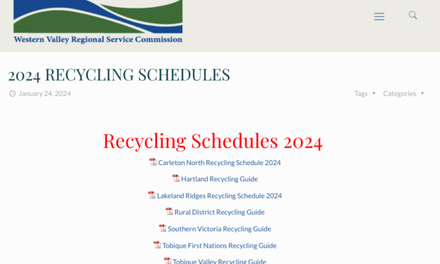 Western Valley Recycling Calendars