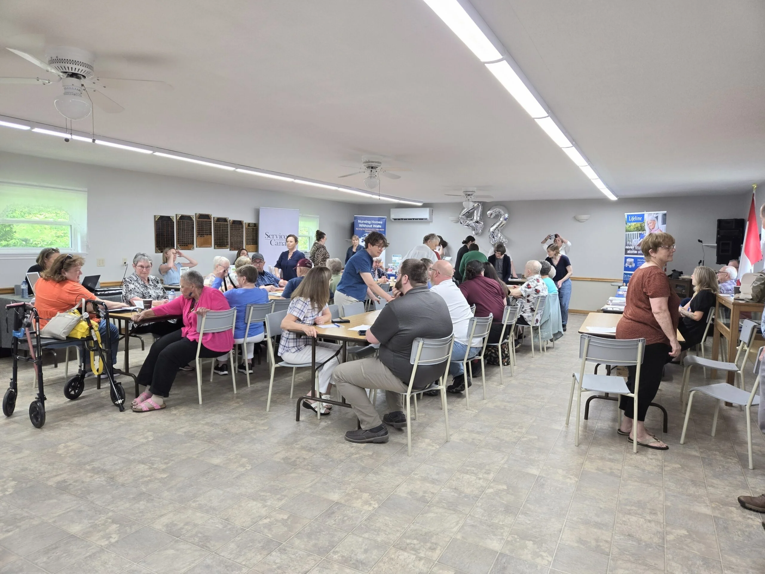 The Stickney Spotlight on Seniors event was well attended, with seven different agencies and service providers presenting information on available services. (Sandra Hanson photo)