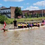 Drums and dragon boats on the river