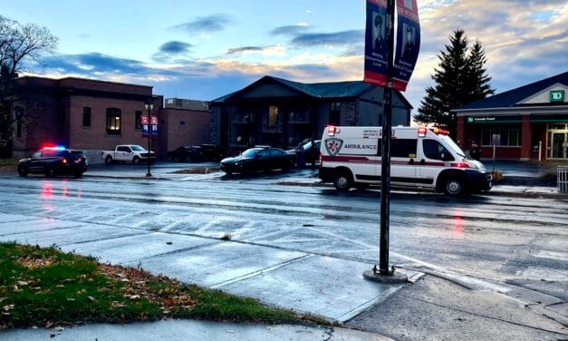 Pedestrian injured when hit by vehicle at downtown Woodstock crosswalk