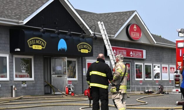 BREAKING: Fire damages Full Moon Tavern, Home Zone Electroics building in Woodstock