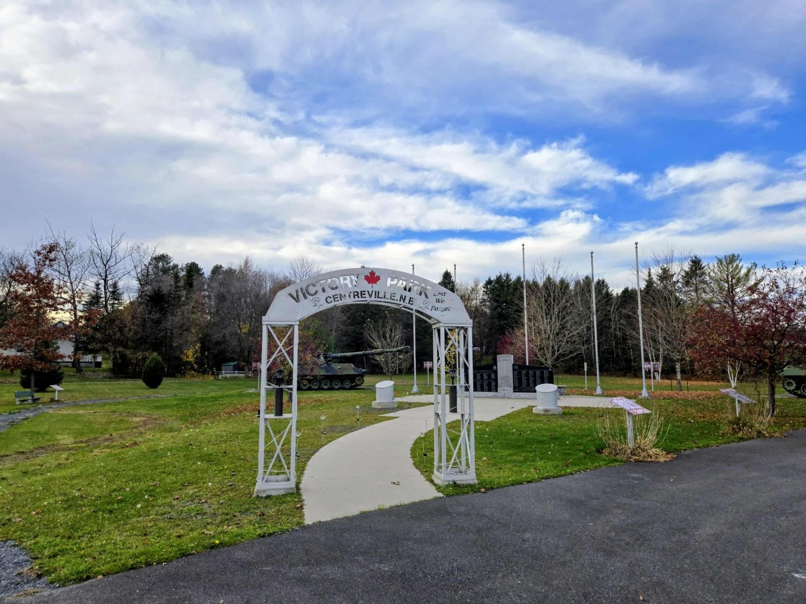 Vimy Ridge oaks will be planted at both the Florenceville and Centreville (pictured above) cenotaphs in celebration of the 100th anniversary of the Kin Clubs of Canada. (Sandra Hanson photo)