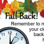 Clocks turn back this weekend