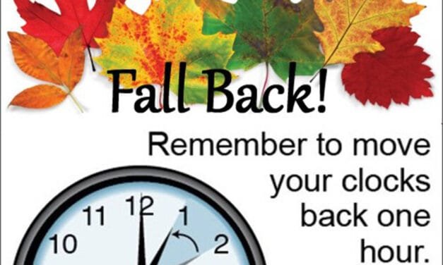 Clocks turn back this weekend