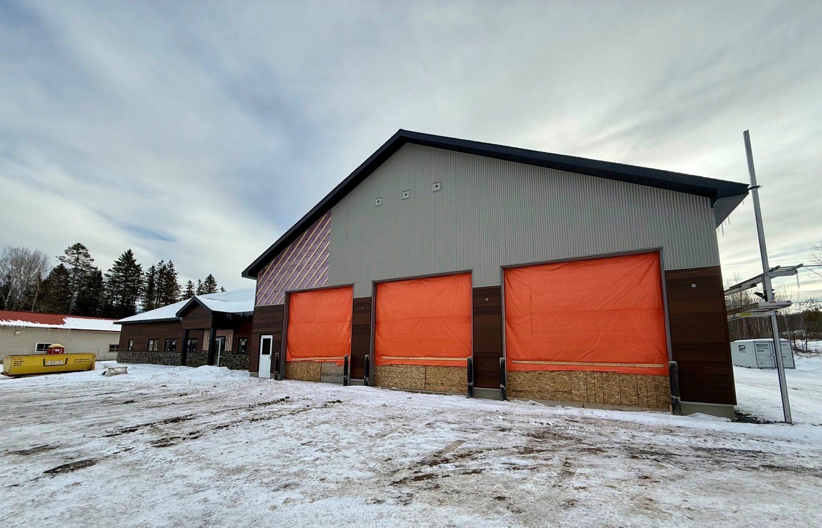 Construction of the Dumfries Fire/Community Hall is on schedule, according to Nackawic-Millville CAO Kathryn Clark. (Karen Howell photo)