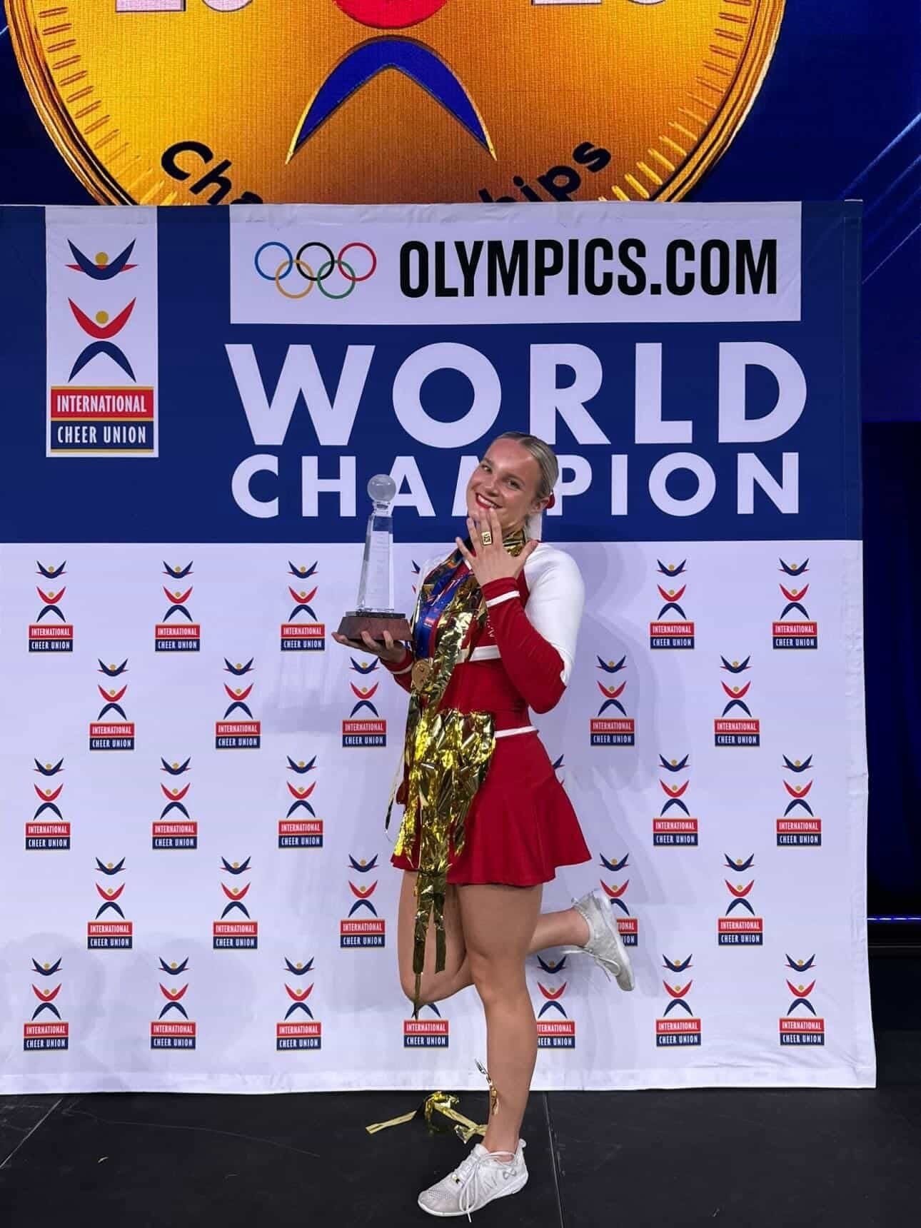 Lola Foster is a first-year Dalhousie Kinesiology student. She currently cheers for the Dalhousie University team and Team Canada. (Submitted photo)
