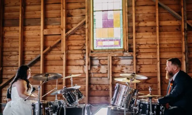 Saying ‘I do’ with a cymbal crash and bass kick