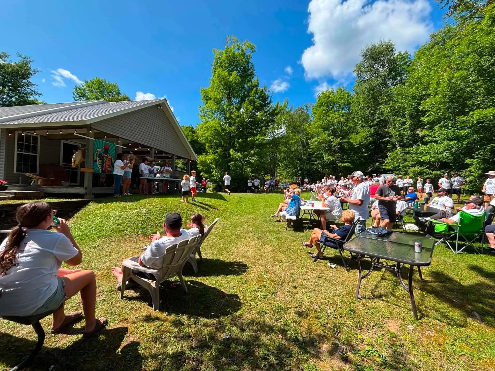 Residents of First Eel River Lake gathered for the first Fishing Derby. (Submitted photo)