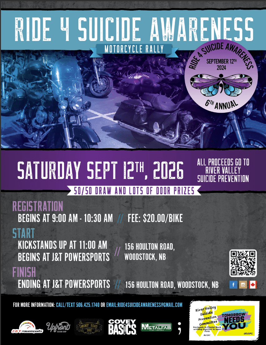 The Ride for Suicide Awareness bike rally is scheduled for Saturday, Sept 12, and organizers hope it will be the biggest one yet. (Submitted photo)