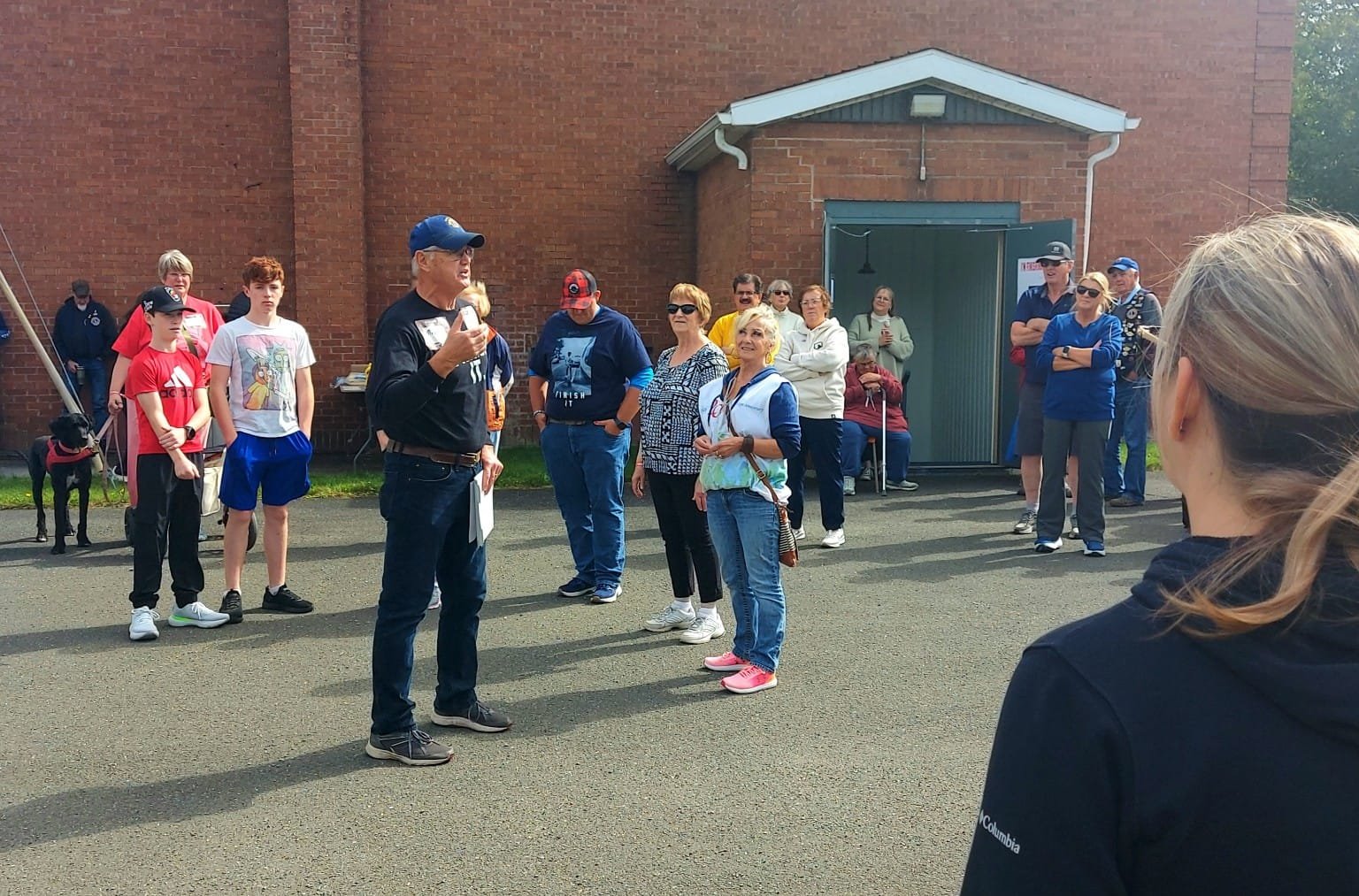 READY, SET: Gerald Sullivan addresses participants at this years annual Terry Fox event. (James Ness photo)