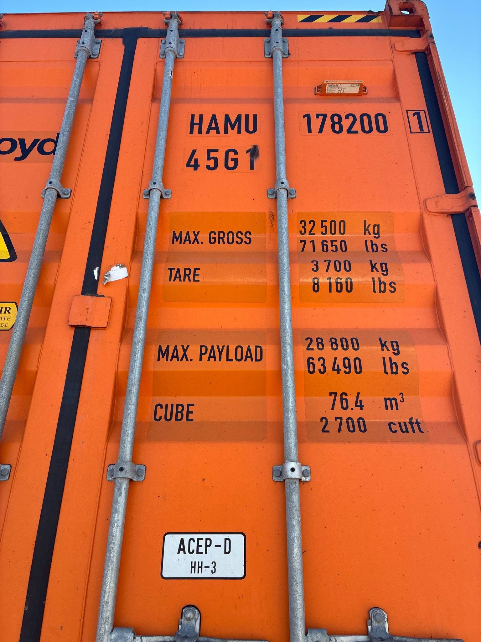The Nackawic RCMP is asking for the public’s help in locating a stolen container. (RCMP photo)